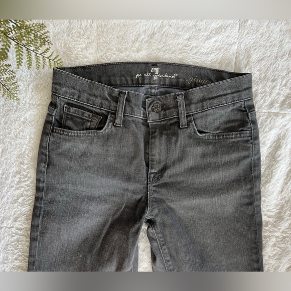 7 For All Mankind Ginger Wide-Leg Flare Jeans - Grey - Picture 8 of 13